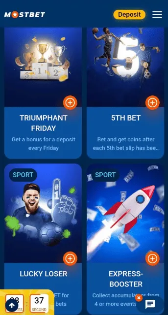 Mostbet first deposit bonus and other promotions